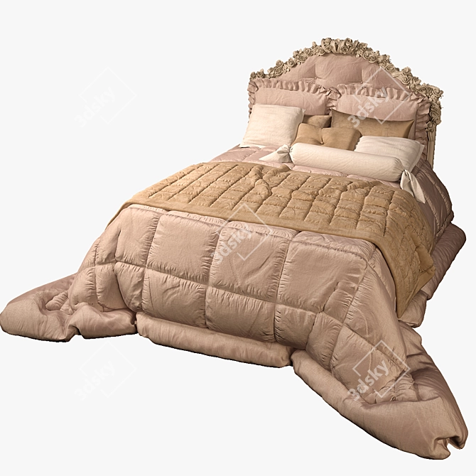 Elegant Firmino 1696 Bed Set 3D model image 1