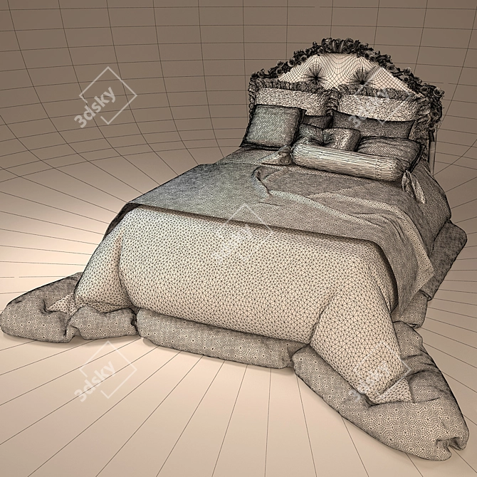 Elegant Firmino 1696 Bed Set 3D model image 2