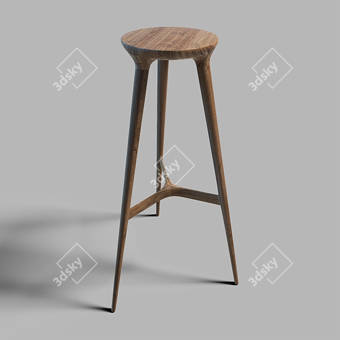 Kingstown Barstool: Raw Beauty 3D model image 1