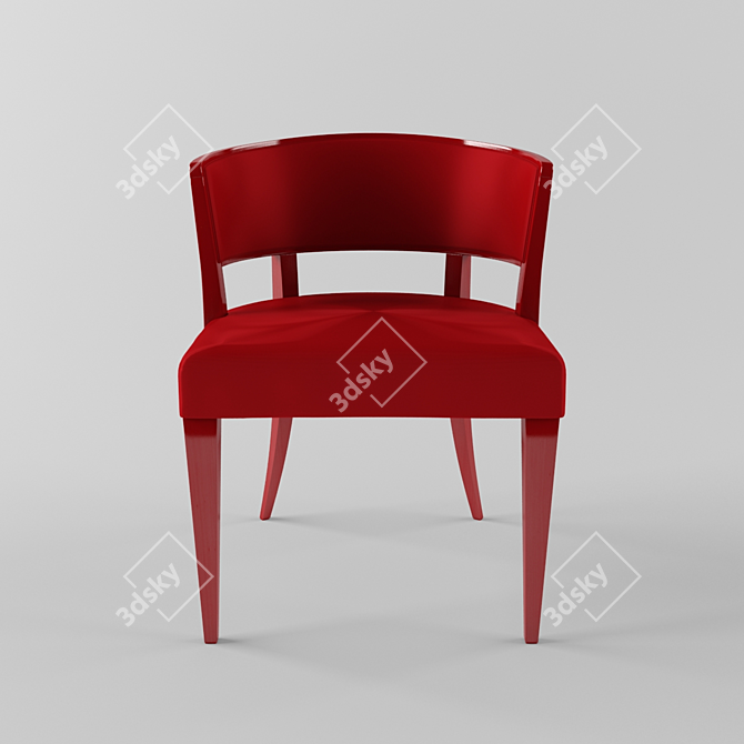 Compact Beech Tub Chair 3D model image 3