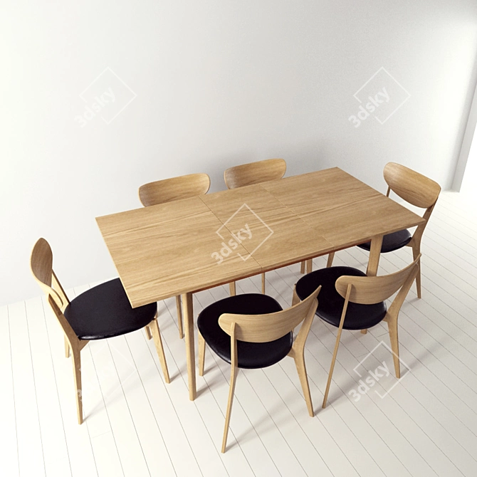 Homebase Table Set 3D model image 1