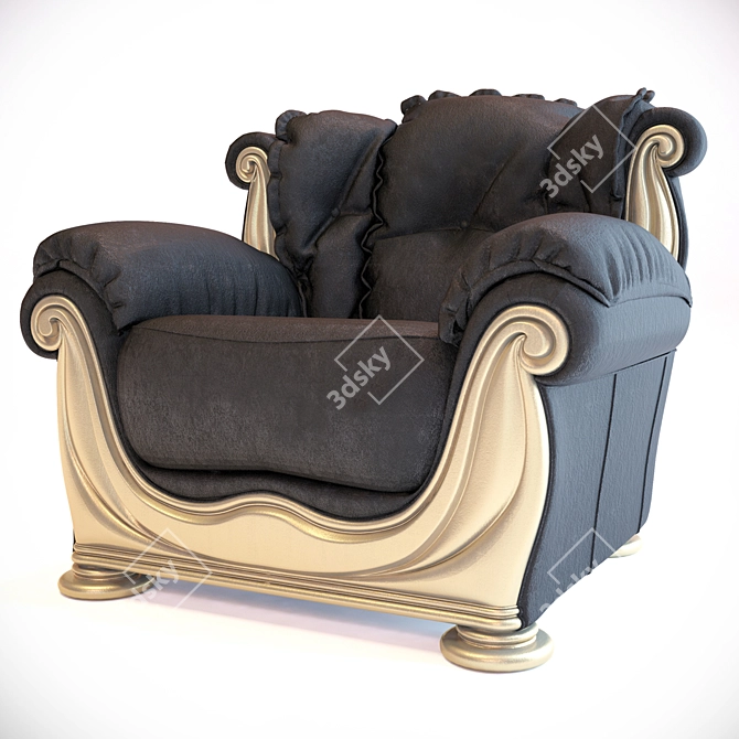 Elegant Maria Armchair: Rosini Classic 3D model image 1