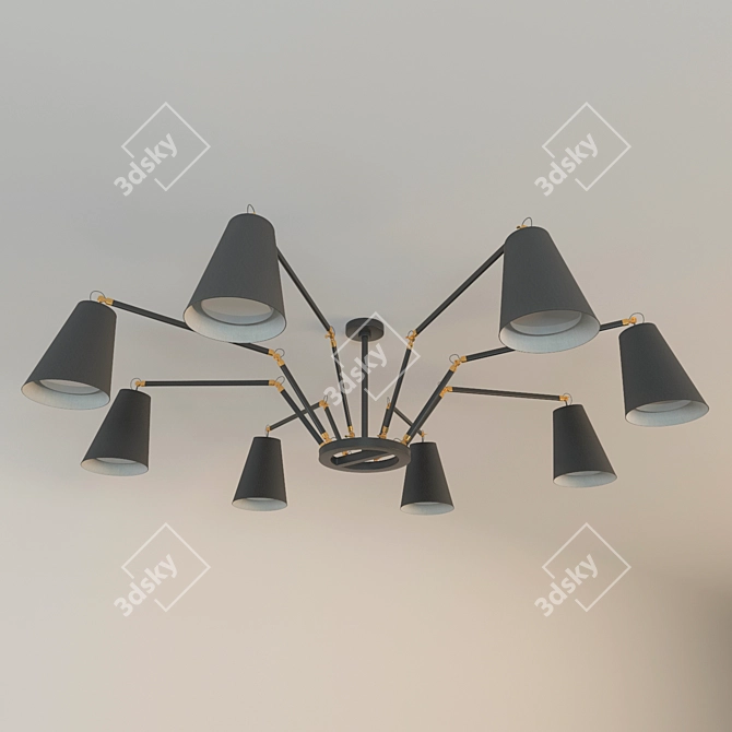 Elegant Cornelia Chandelier 3D model image 1