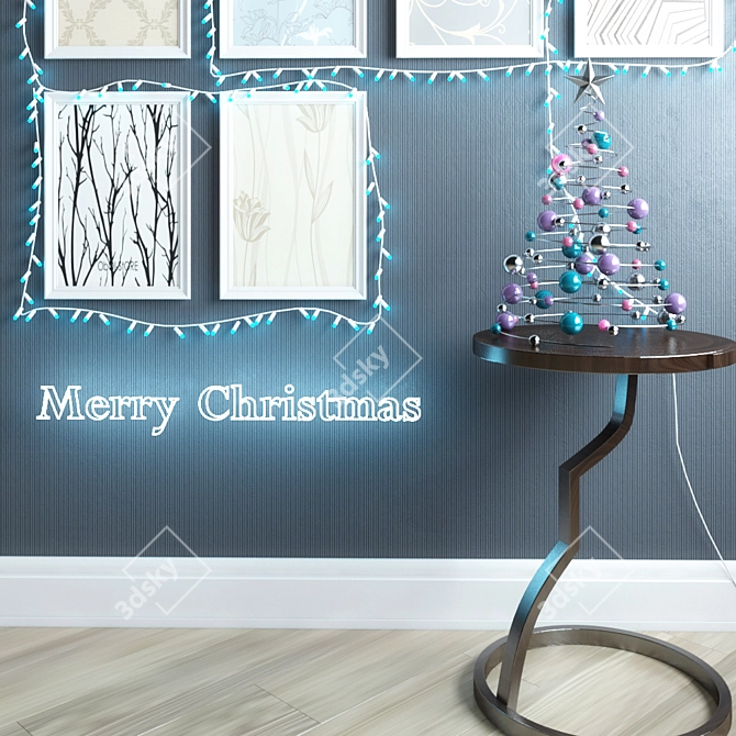Festive Christmas Home Decor 3D model image 2