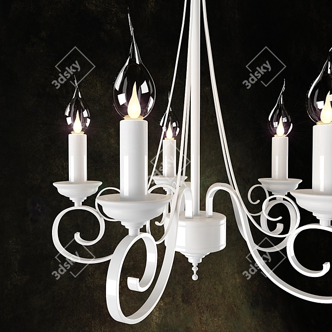 Elegant Brandy SP5 Chandelier 3D model image 2