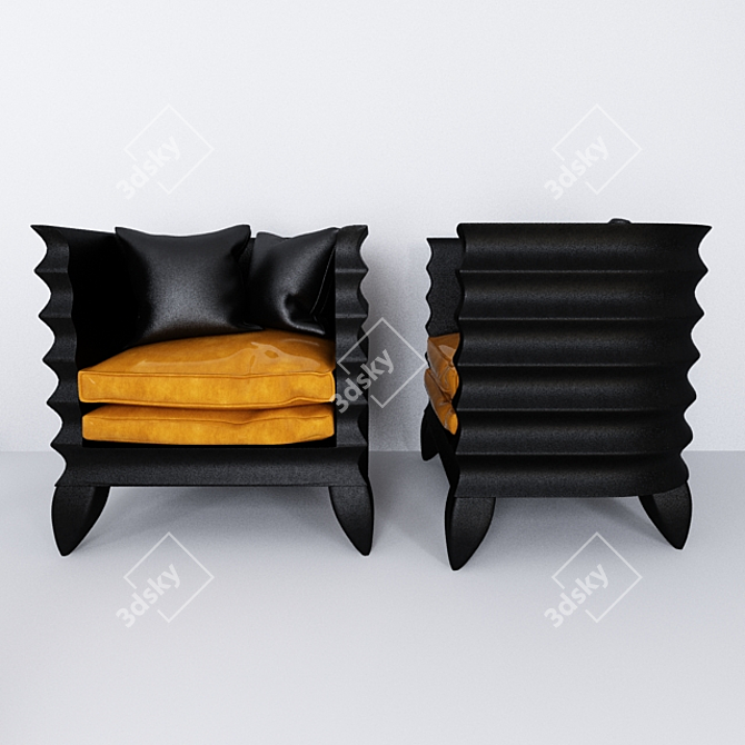 Modern Shanghai Chair 3D model image 1