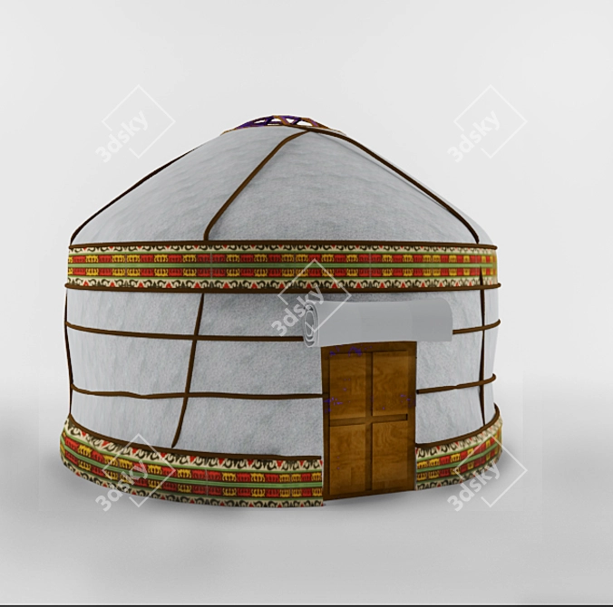 Kazakh Yurt: Traditional Nomadic Shelter 3D model image 1