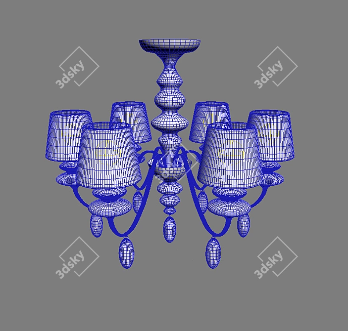 Italian Illuminati Chandelier Paradiso 3D model image 2