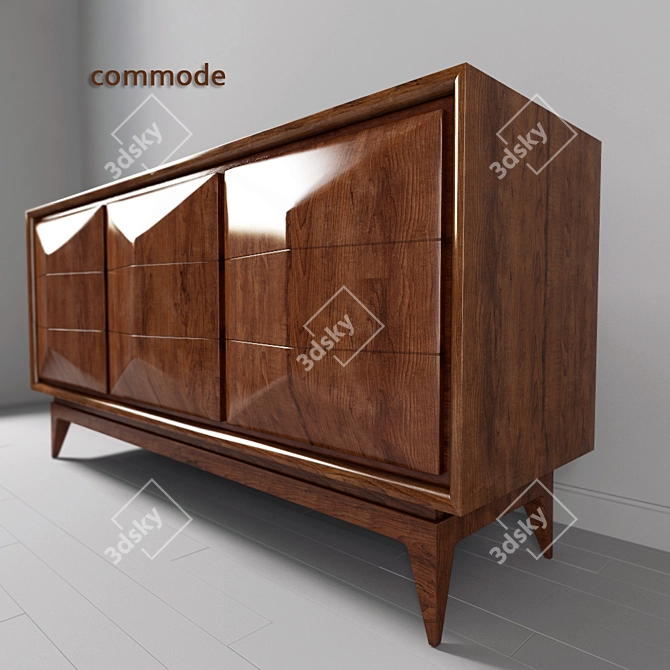 Modern Compact Commode 3D model image 3