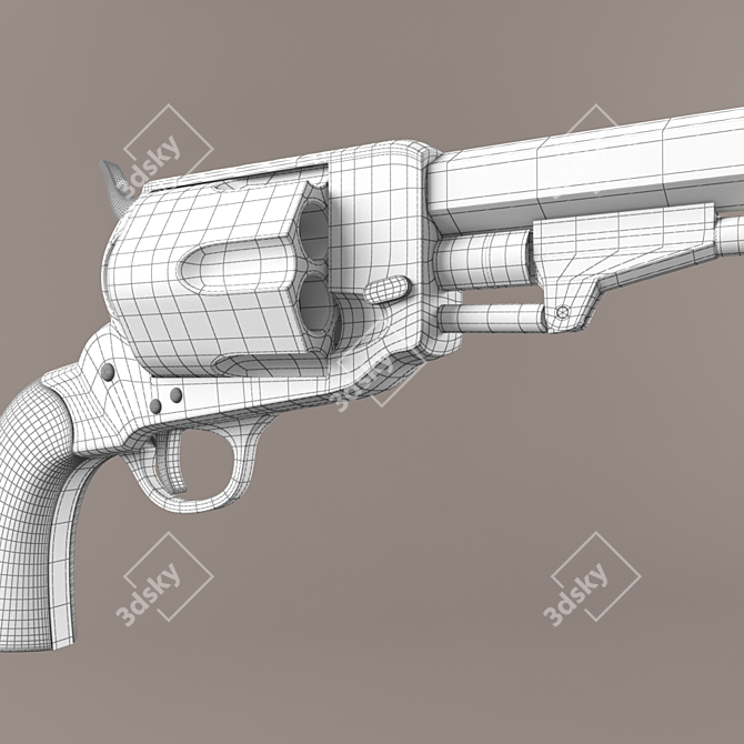 Confederate Spiller and Burr Revolver 3D model image 2