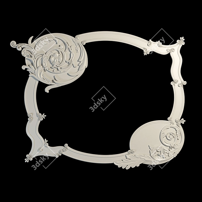 Ornate Picture Frame 3D model image 1