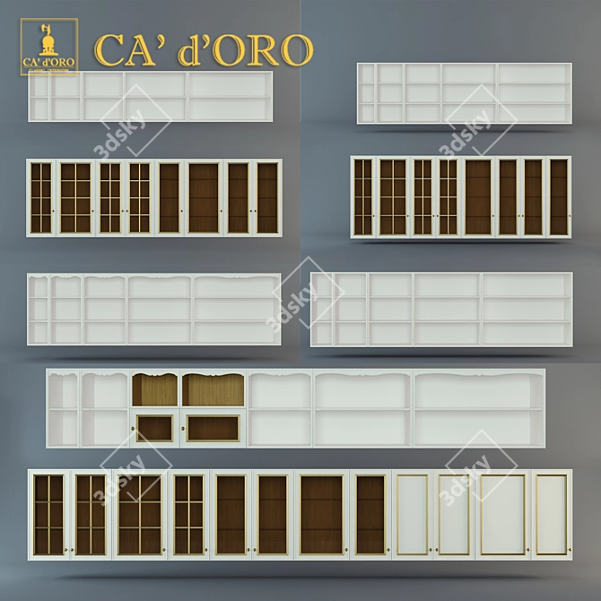 Fortuna Wall Cabinets - CA' d'Oro Design 3D model image 1