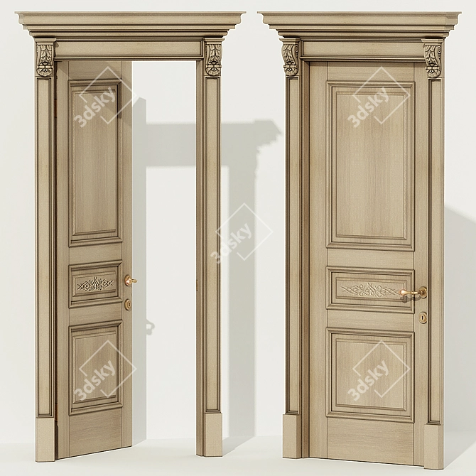 Classic Door: Elegant and Timeless 3D model image 1