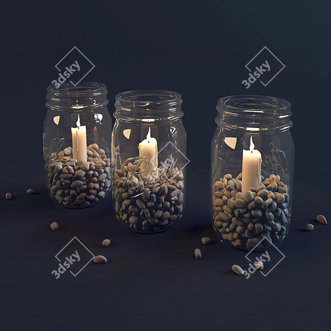 Decorative Candle Holders 3D model image 1