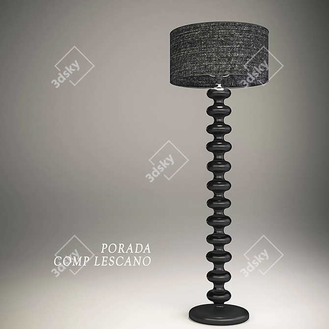 Modern Metal and Glass Comp Lescano 3D model image 1