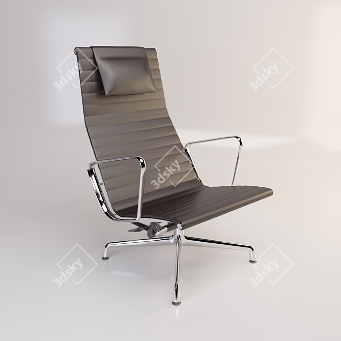 Aluminium Chair EA 124
 Sleek and Stylish Accent 3D model image 1