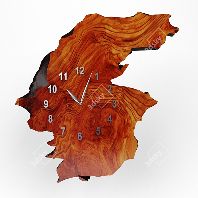 Wooden Timepiece 3D model image 1