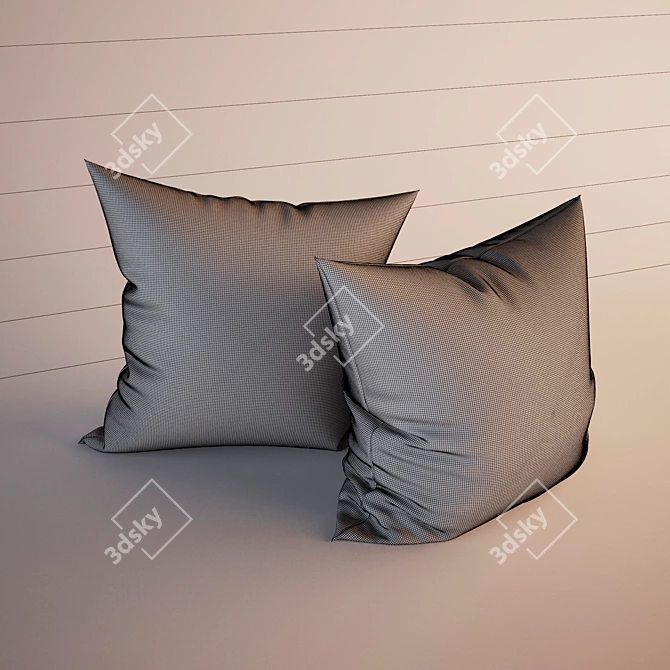 Textured Pillow Set 3D model image 3