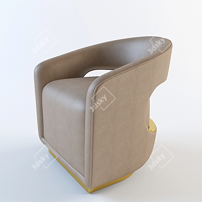 Elegant Besana Oro Poltroncinavanty 3D model image 1
