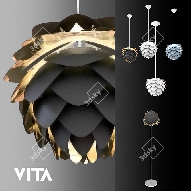 Vita Silvia: Scandinavian Ceiling Pendant Lighting 3D model image 1