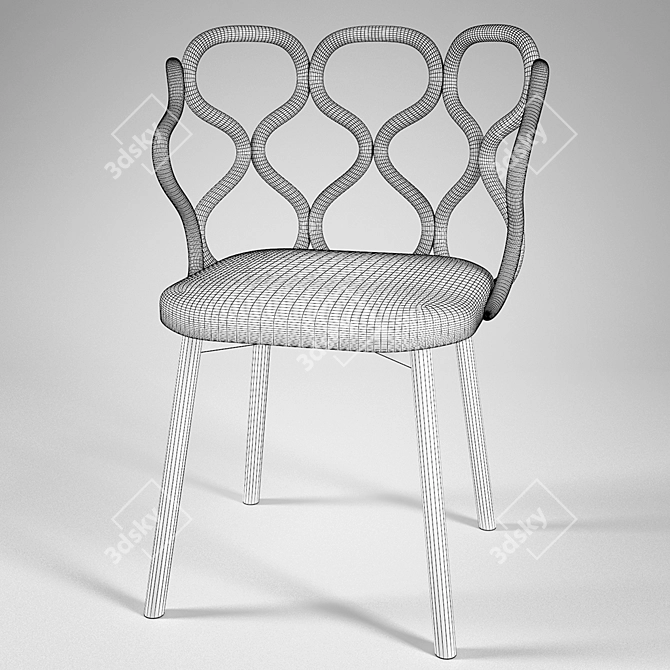 Elegant Ergonomic GERLA Chair 3D model image 2