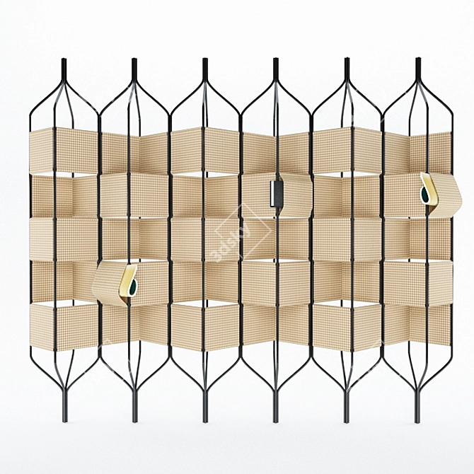 Trellis Bandaged Room Divider: Functional Art for Your Space! 3D model image 1