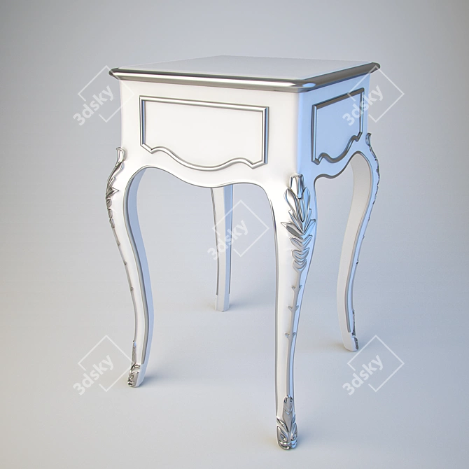Elegant Fanteri Wooden Flower Stand 3D model image 1