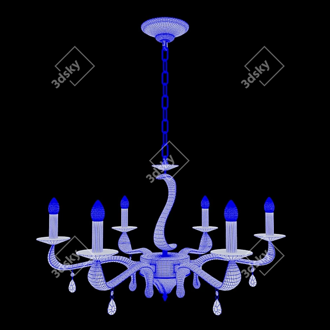 Elegant Venezia Chandelier 3D model image 2