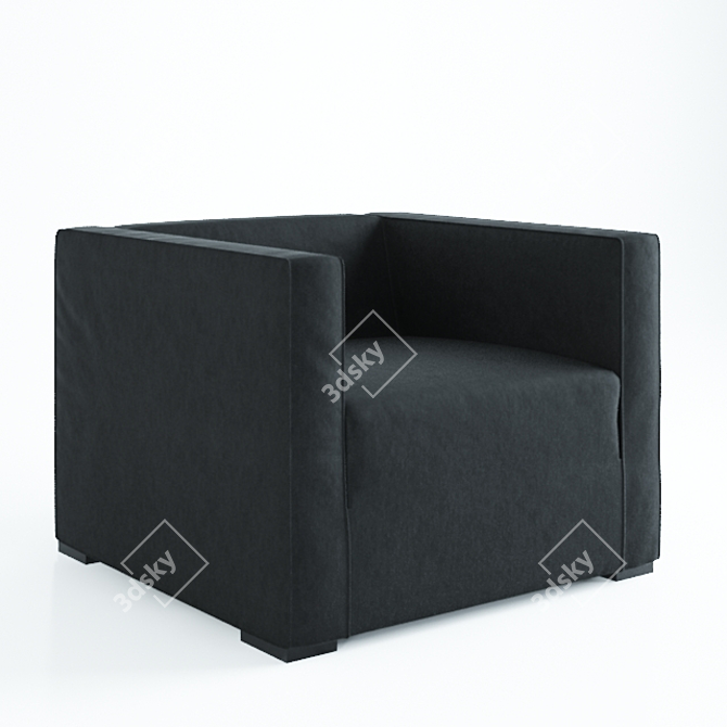Elegant Belmondo Armchair by MERIDIANI 3D model image 1