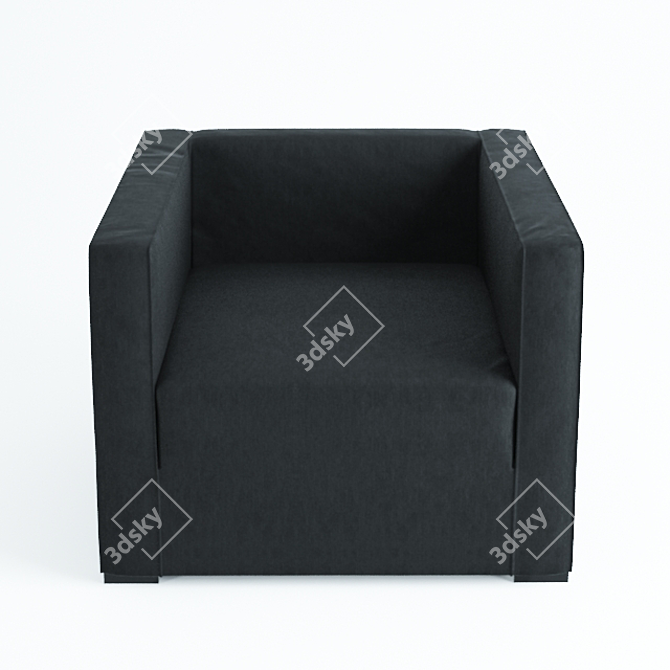 Elegant Belmondo Armchair by MERIDIANI 3D model image 2