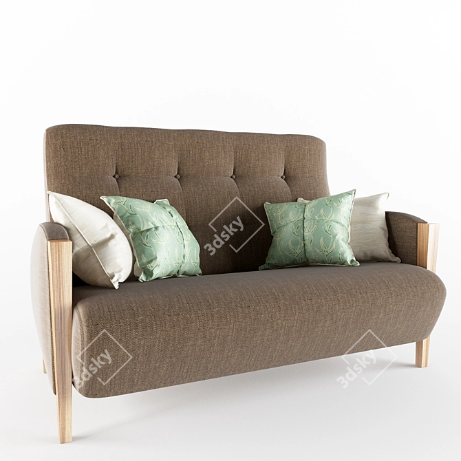 Jensen 2.5 Seater Sofa: Sleek and Comfy 3D model image 1