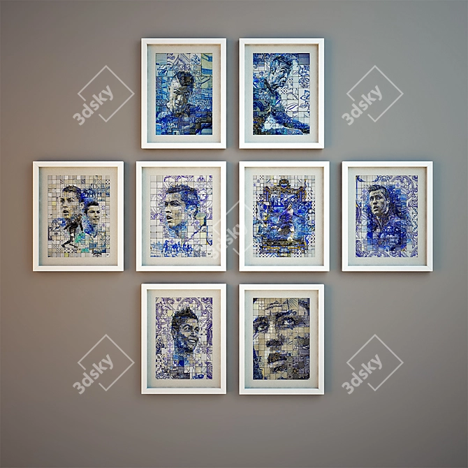 Portuguese-inspired Illustrations of Cristiano Ronaldo 3D model image 1