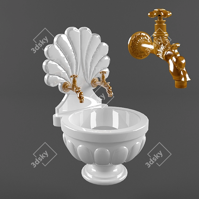 Türkischbad mit Kran: Authentische Entspannung! 3D model image 1