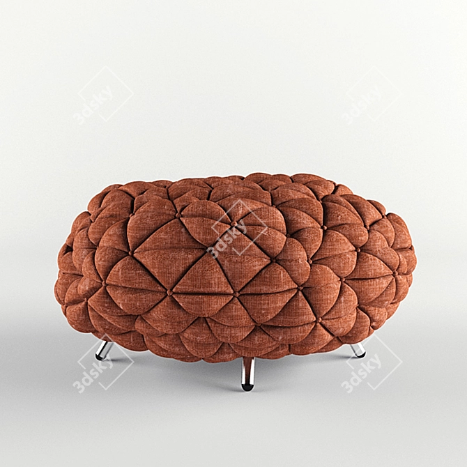 Elegant Puf Aqua Gallery 3D model image 1