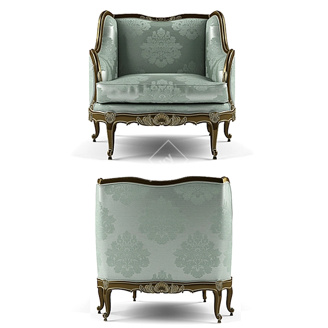 Regal Dining: CHLOE Armchair 3D model image 2