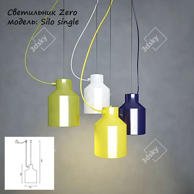 Sleek Silo Single Lamp 3D model image 1