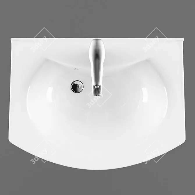 Lotos 531 Washbasin: Elegant and Functional 3D model image 2