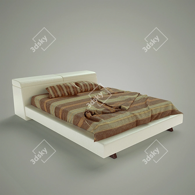 Contemporary Logan Bed 7410 3D model image 1