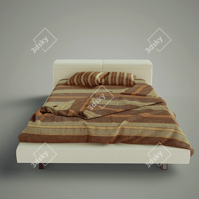 Contemporary Logan Bed 7410 3D model image 3