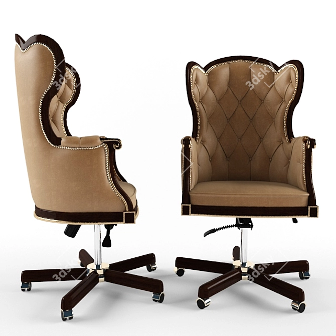 Classic Executive Chair: Sleek Design & Optimal Comfort 3D model image 1