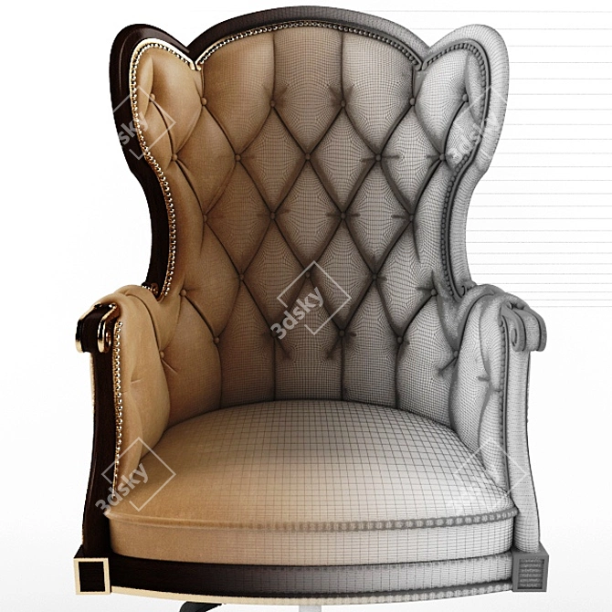 Classic Executive Chair: Sleek Design & Optimal Comfort 3D model image 2