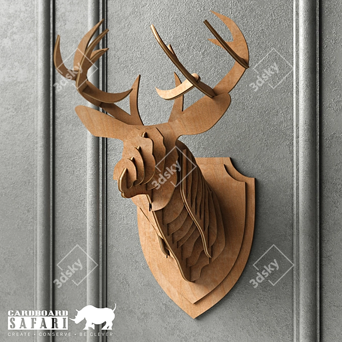 Nature-inspired Safari Deer Bust 3D model image 1