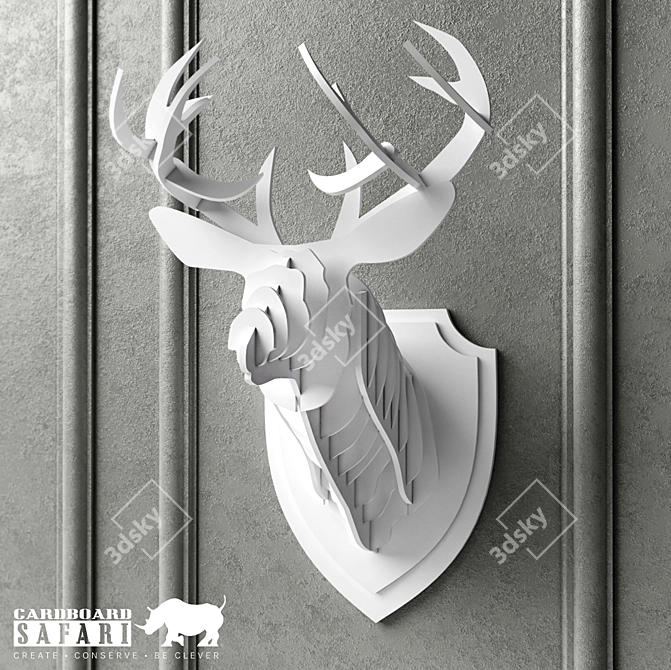 Nature-inspired Safari Deer Bust 3D model image 2