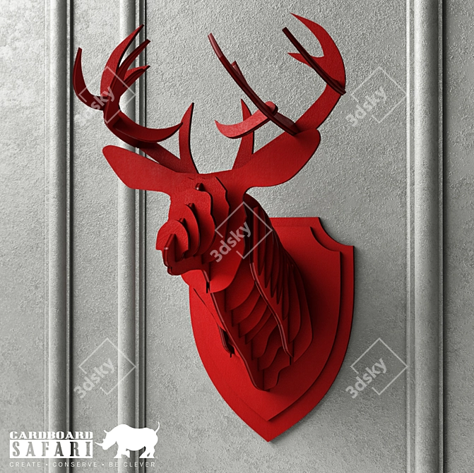 Nature-inspired Safari Deer Bust 3D model image 3