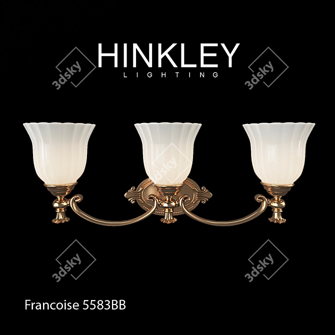 Elegant Hinkley Francoise Wall Sconce 3D model image 1