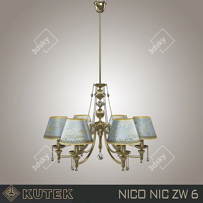 Elegant KUTEK Chandelier: NICO NIC ZW6 3D model image 1