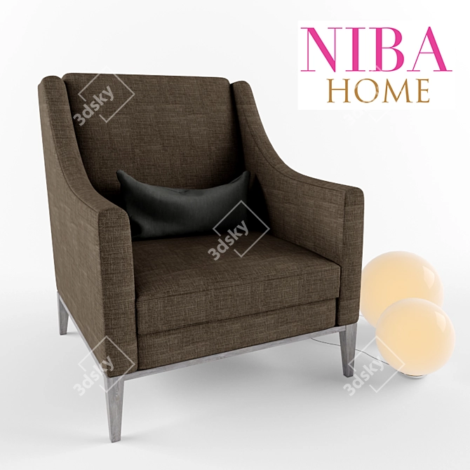 Nisi Berryman Mid-Century Chair 3D model image 1