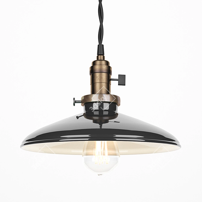 Vintage Edison Pendant Lamp 3D model image 1