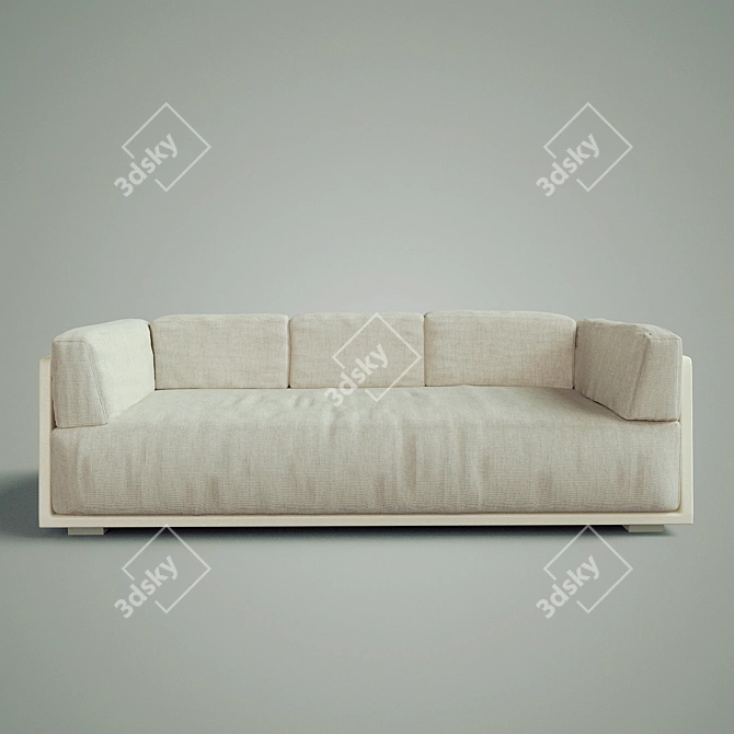 Italian-made Baxter Hard&Soft Sofa 3D model image 2