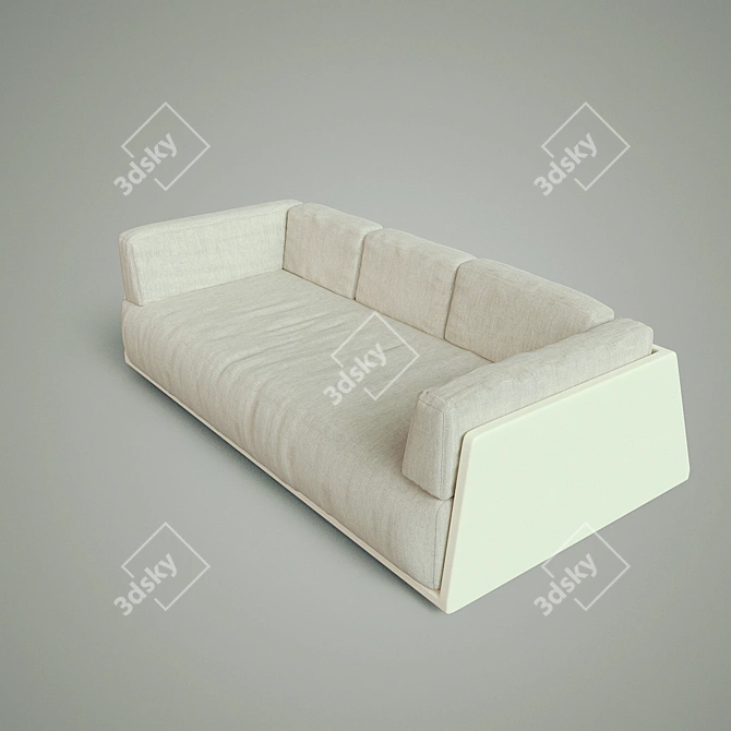Italian-made Baxter Hard&Soft Sofa 3D model image 3